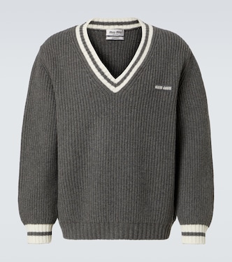 Ribbed-knit wool and cashmere sweater | Miu Miu