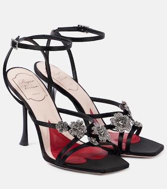 I Love Vivier Flower 100 satin sandals | Roger Vivier