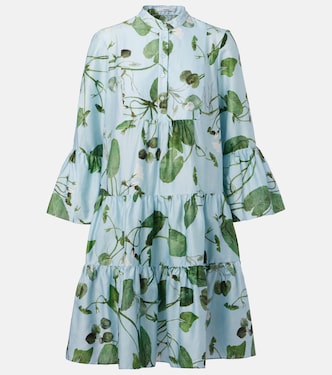 Tiered floral cotton minidress | Erdem