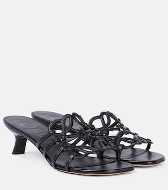 Paula's Ibiza Petal Anagram leather mules | Loewe