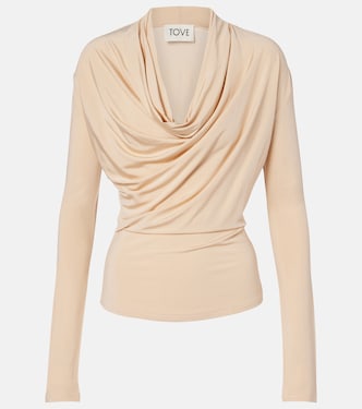 Fina draped jersey top | Tove