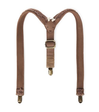 Tjebbe leather-trimmed teddy suspenders | Donsje