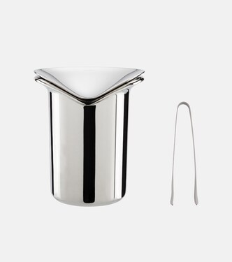 Wine & Bar stainless steel ice bucket and tongs set by Thomas Sandell | Georg Jensen