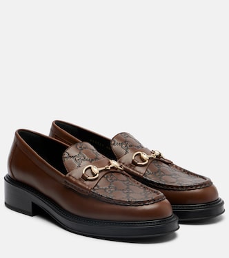 Loafers Gucci Horsebit GG aus Leder | Gucci