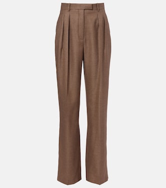Chad pleated cashmere and silk wide-leg pants | Loro Piana