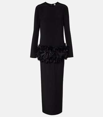 Petal silk-trimmed maxi dress | Toteme