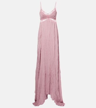 Robe longue en georgette à dentelle | Blumarine