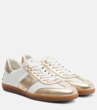 Metallic leather sneakers | Tod's