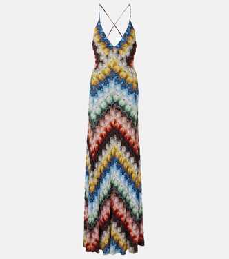 Open-back lamé maxi dress | Missoni