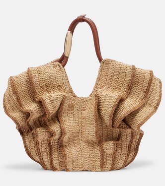 Goldentime Small raffia shoulder bag | Zimmermann