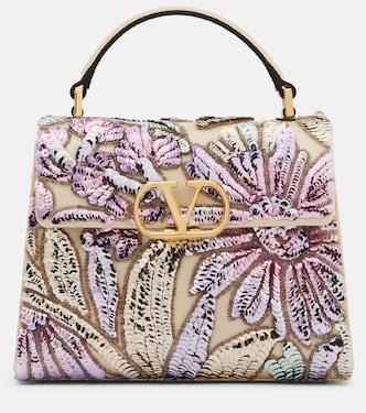 VSling Mini sequined satin top-handle bag | Valentino Garavani