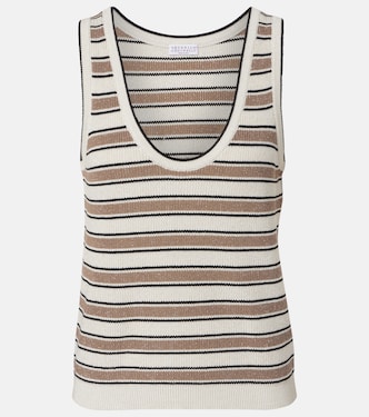 Striped cotton-blend top | Brunello Cucinelli