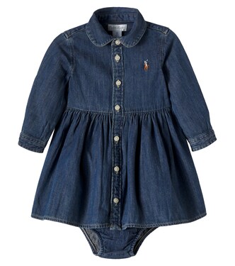 Baby Set aus Jeanskleid und Höschen | Polo Ralph Lauren Kids