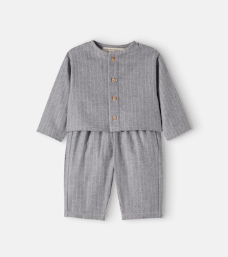 Baby Cliff cotton cardigan and pants set | The New Society