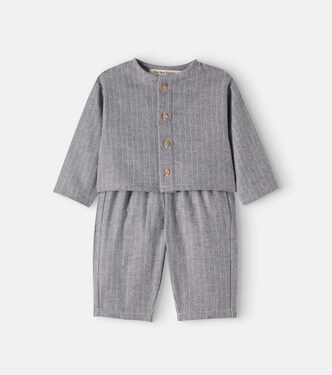 Baby Cliff cotton cardigan and pants set | The New Society