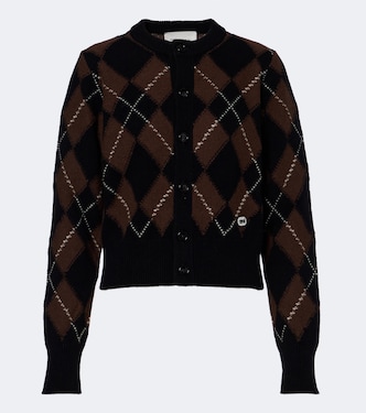 Argyle virgin wool cardigan | Ami Paris