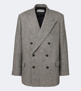 Checked double-breasted wool blazer | Dries Van Noten