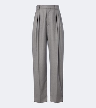 Pleated wool wide-leg pants | Bottega Veneta