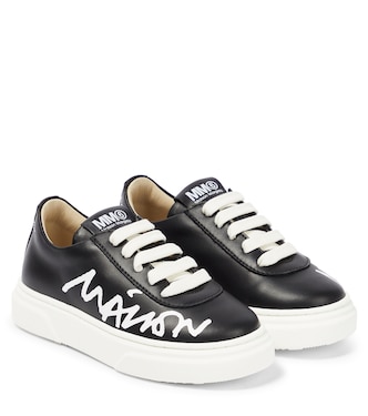 Logo leather sneakers | MM6 Maison Margiela Kids