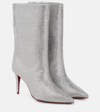 Astrilarge Strass suede ankle boots | Christian Louboutin