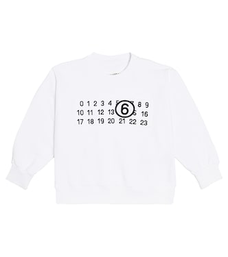 Logo cotton jersey sweatshirt  | MM6 Maison Margiela Kids