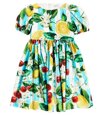 Printed cotton dress | Dolce&Gabbana Kids