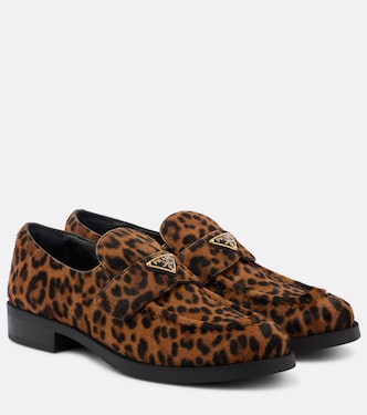 Bedruckte Loafers aus Kalbshaar | Prada