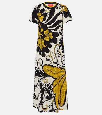 Meditation floral cotton midi dress | La DoubleJ