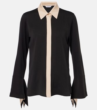 Pio high-rise silk charmeuse blouse | Max Mara