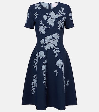 Vestido midi en jacquard floral  | Carolina Herrera