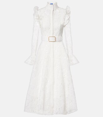 Robe midi Aliyah en dentelle | Leo Lin