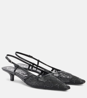 Slingback-Pumps Gucci Demi mit Kristallen | Gucci