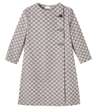 GG Canvas double-breasted cotton-blend coat | Gucci Kids