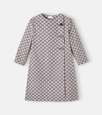 GG Canvas double-breasted cotton-blend coat | Gucci Kids