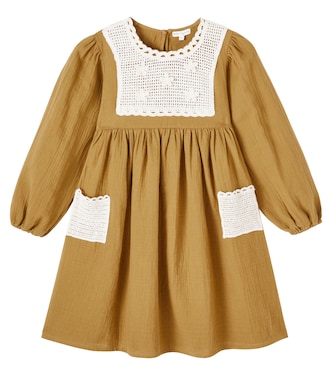 Myla crochet-trimmed cotton dress | Bebe Organic