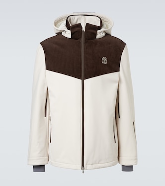 Corduroy-paneled ski jacket | Brunello Cucinelli
