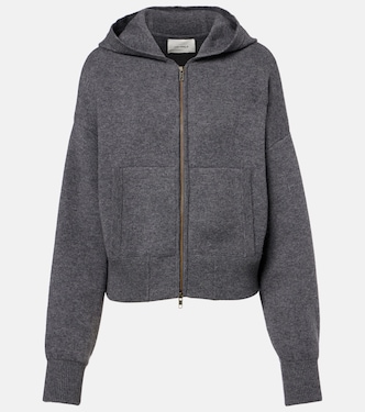 Lilia hooded cashmere zip-up sweater | Lisa Yang