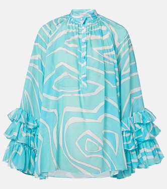 Marmo ruffled cotton blouse | Pucci