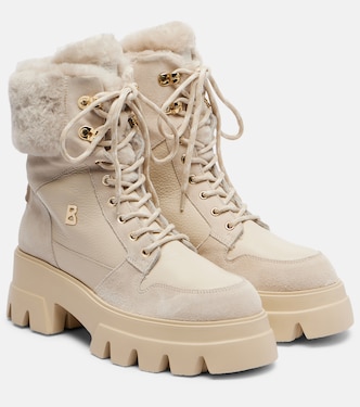 Sapporo suede and leather combat boots | Bogner
