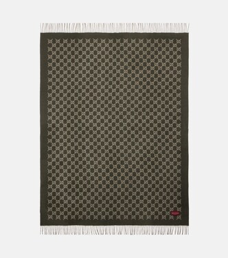 GG reversible wool and cashmere blanket | Gucci