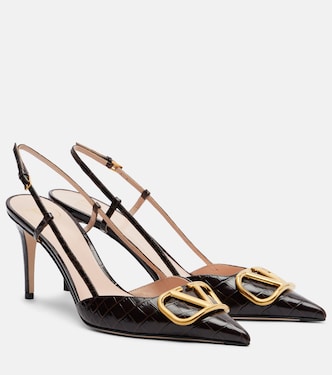 VLogo 80 leather slingback pumps | Valentino Garavani