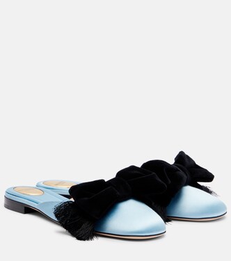 Reinette bow-detail satin mules | Valentino Garavani