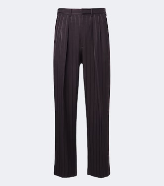 Pantalones de traje rectos en jacquard a rayas | Tom Ford