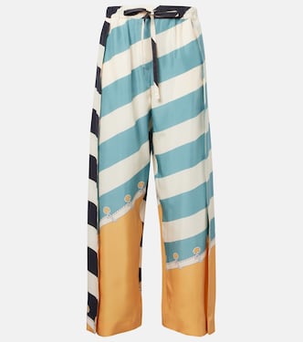 Printed silk wide-leg pants | Loewe