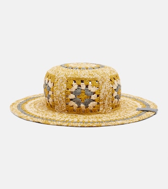 Paula's Ibiza crochet raffia bucket hat | Loewe