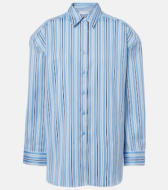 Oana striped cotton-blend shirt | The Frankie Shop
