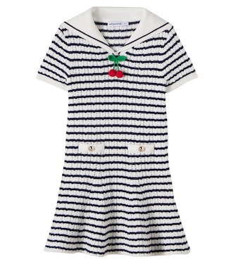 Knitted striped dress | Self-Portrait Kids