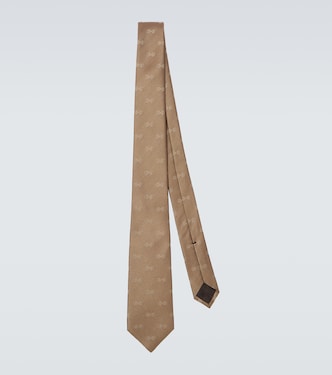 Cravatta Horsebit in seta jacquard | Gucci