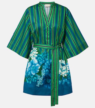 Margo belted printed cotton shirt dress | Alémais