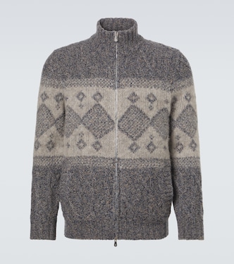 Fair Isle wool, silk, and cashmere cardigan | Brunello Cucinelli